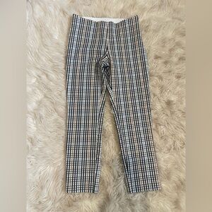Plaid pull on skinny pants.